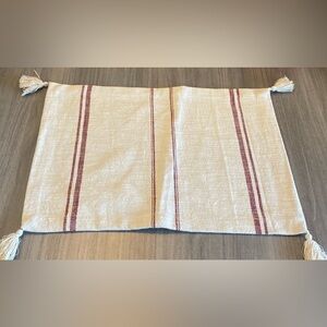 Hearth & Hand With Magnolia Stripe Place Mats With Tassels Farmhouse Set of 4
